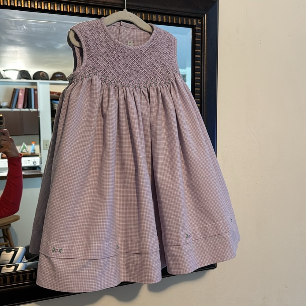 Classic Lilac Smocked Rosette Dress 2T